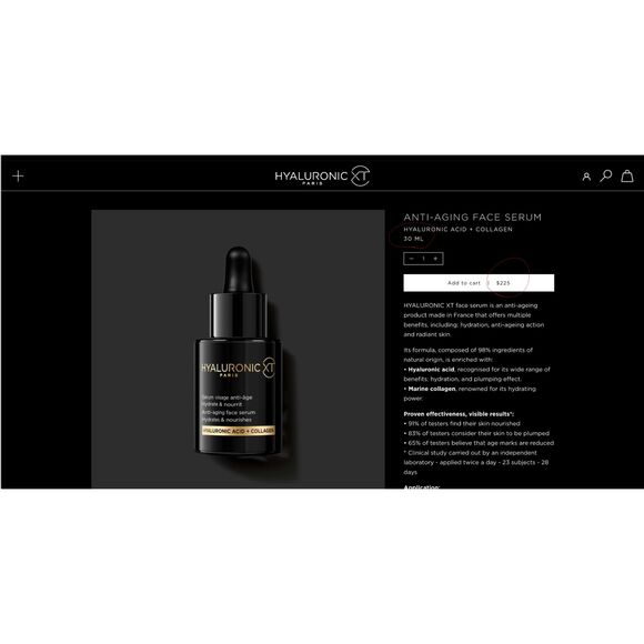 Hyaluronic XT Paris Anti-Aging Face Serum (60mL) RETAILS OVER $400 - Picture 2 of 2